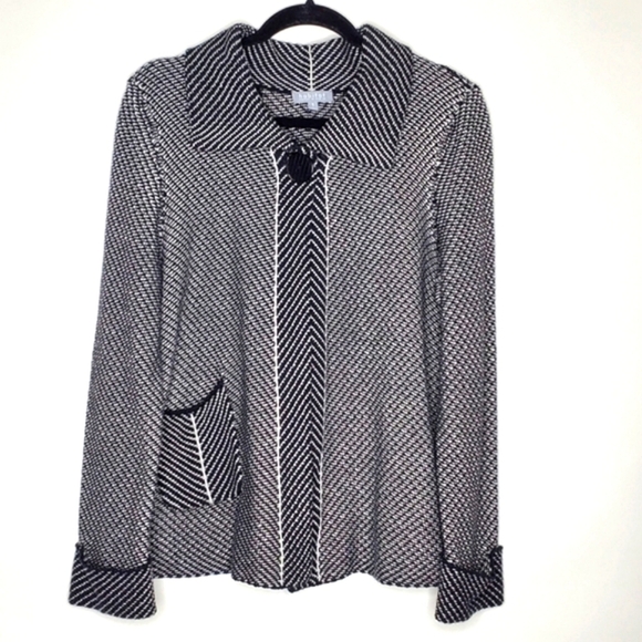 Habitat Oversized Knit Blazer Size S Cotton Top Button Stretch Sweater Career - Picture 1 of 13